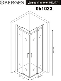 BERGES Wasserhaus Душевой уголок Melita 80x80 061023 – фотография-3